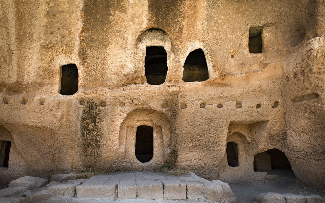 TOMBS AT DIFFERENT LEVELS AT DARA ANCIENT SITE