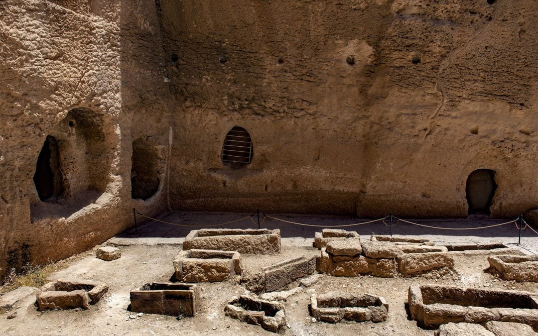 TOMBS INSIDE AND OUTSIDE THE ROCKS AT DARA ANCIENT SITE