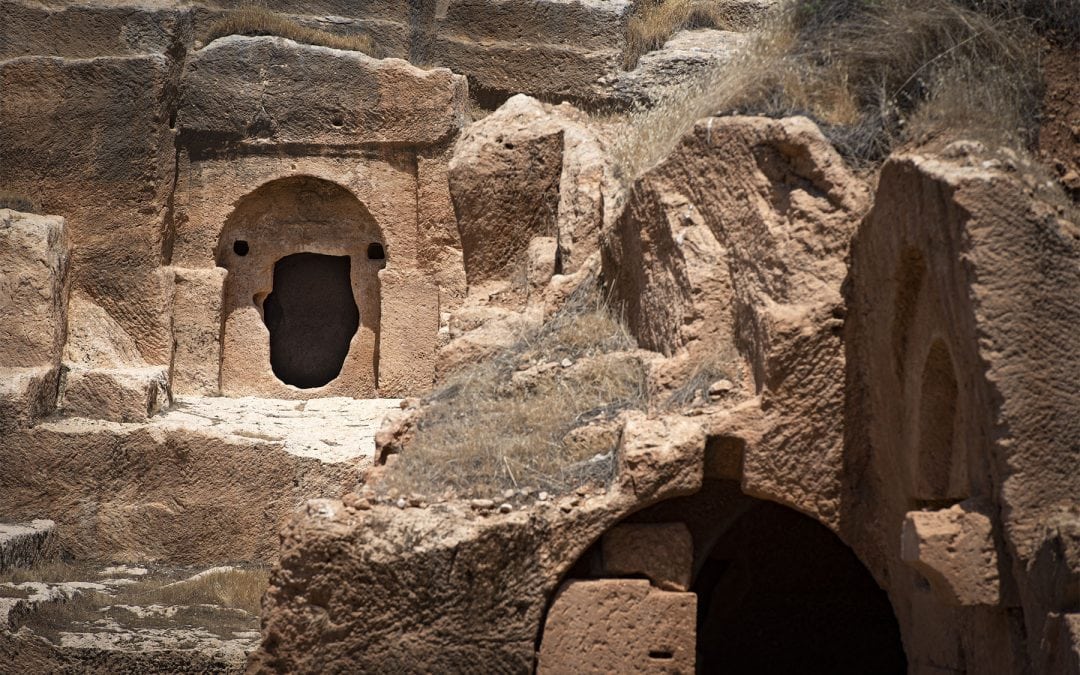 THE TOMBS IN THE MOUNTAIN SIDES AT DARA ANCIENT SITE