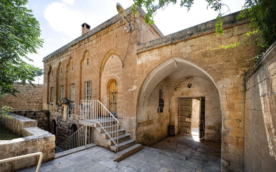 THE ENTRANCE TO THE GARDEN AT MOR BEHNAM CHURCH IN MARDIN