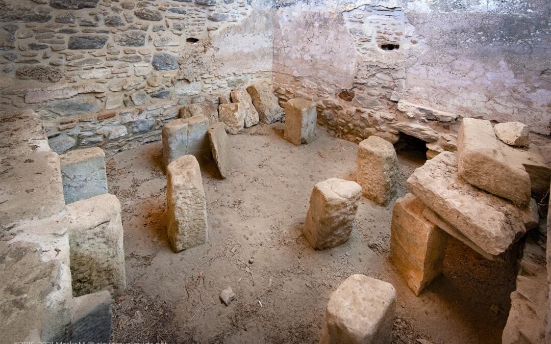 THE INTERIOR OF THE BATHHOUSE AT ILYAS BEY COMPLEX